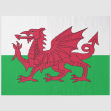 Bandera galesa (Gales) (Dragón galés)