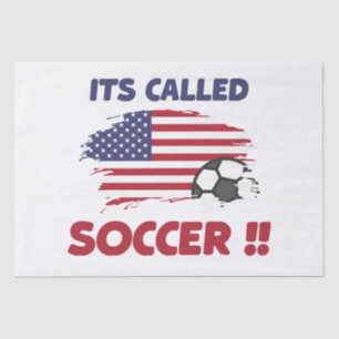 Papel De Seda Bandera graciosa estadounidense se llama SOCCER no