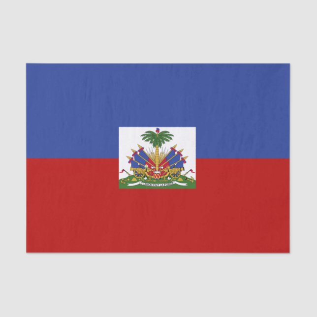Papel De Seda Bandera haitiana clásica (Anverso)