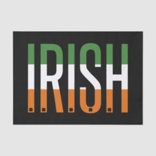 Papel De Seda Bandera irlandesa del Día de San Patricio Shamrock