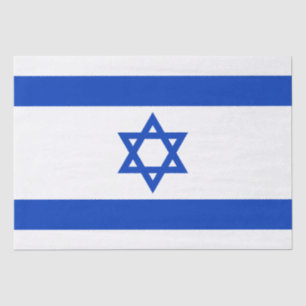 Papel De Seda Bandera israelí azul blanco patrón moderno patriót