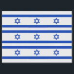 Papel De Seda Bandera israelí azul y blanca Estrella de David<br><div class="desc">Israel bandera estrella azul y blanca de David patrón moderno regalo patriótico Envoltura papel de tejido. Genial para Hanukkah. Bandera israelí.</div>