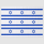Papel De Seda Bandera israelí azul y blanca Estrella de David<br><div class="desc">Israel bandera estrella azul y blanca de David patrón moderno regalo patriótico Envoltura papel de tejido. Genial para Hanukkah. Bandera israelí.</div>