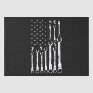 Papel De Seda Bandera Mecánica Mecánica Americana Bandera Patrió