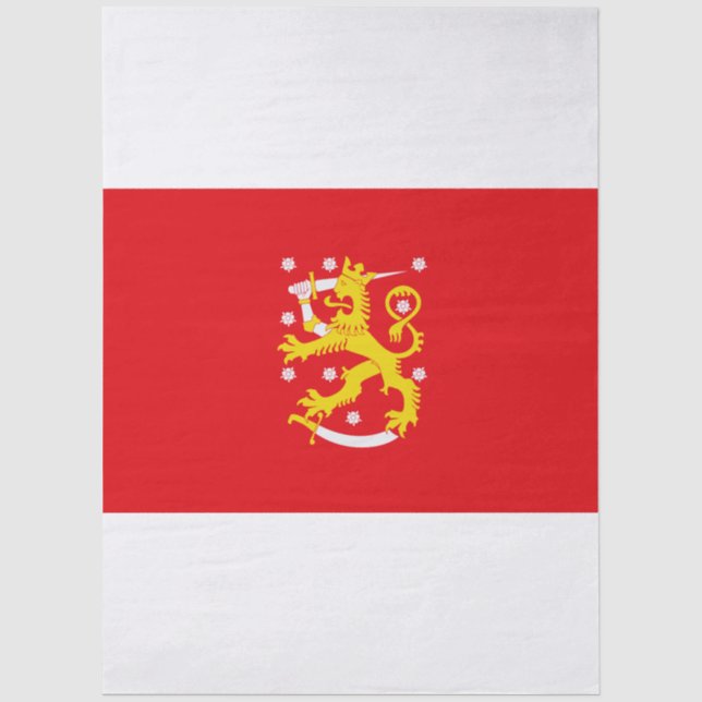 Papel De Seda Bandera Medieval de Finlandia (Anverso)