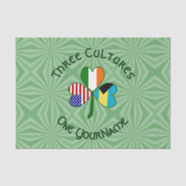 Papel De Seda Bandera norteamericana bahameña Shamrock personali
