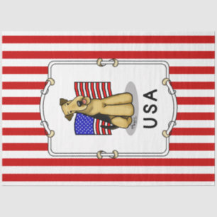 Papel De Seda Bandera norteamericana de Estados Unidos Airedale 