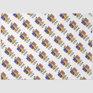 Papel De Seda Bandera norteamericana de Estados Unidos Airedale 