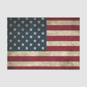 Papel De Seda Bandera norteamericana ondulada