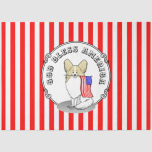 Papel De Seda Bandera Patriótica Americana USA Papillon (limón) 