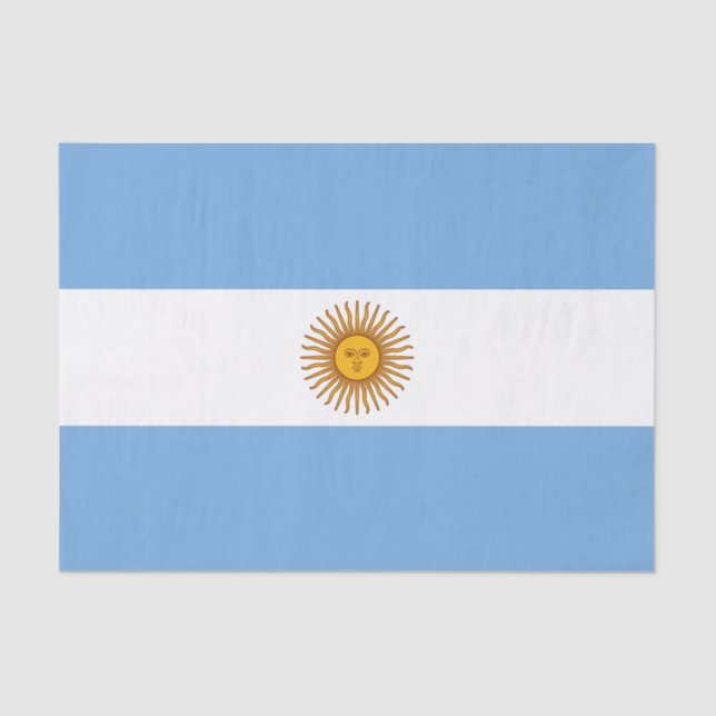 Papel De Seda Bandera Patriótica Argentina (Anverso)
