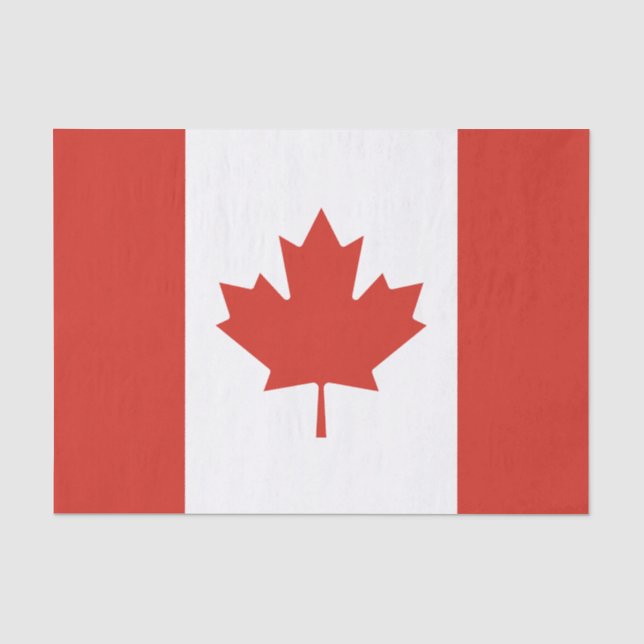 Papel De Seda Bandera Patriótica Canadiense (Anverso)