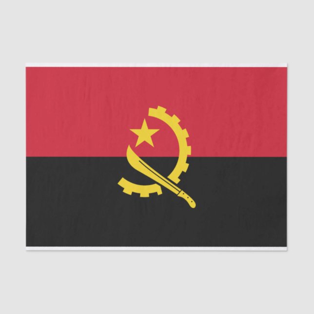 Papel De Seda Bandera Patriótica de Angola (Anverso)