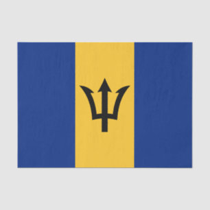 Papel De Seda Bandera Patriótica de Barbados