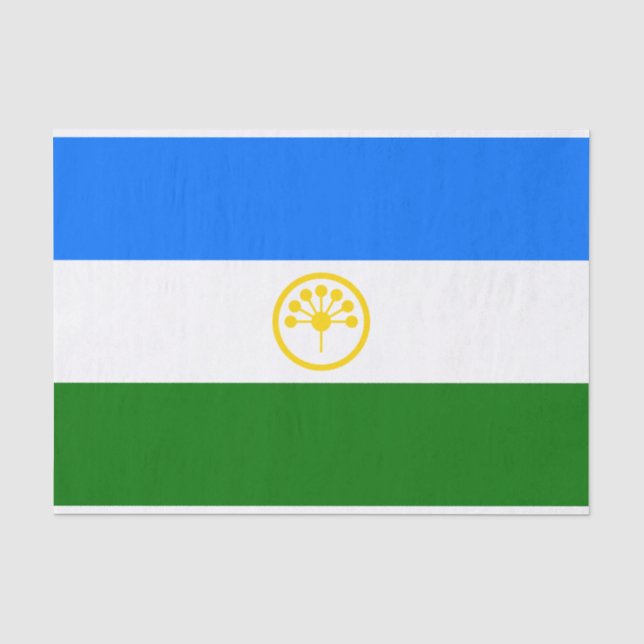 Papel De Seda Bandera Patriótica de Bashkortostán (Anverso)