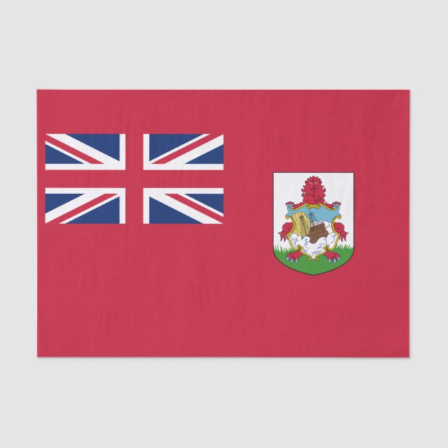 Papel De Seda Bandera patriótica de Bermudas (Anverso)