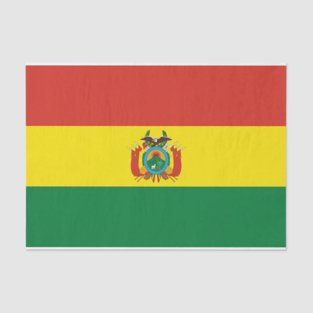 Papel De Seda Bandera Patriótica de Bolivia (Anverso)
