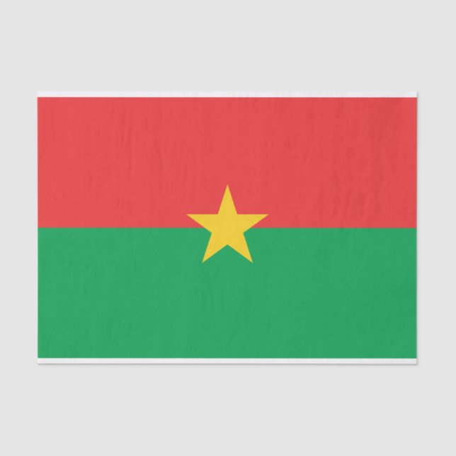 Papel De Seda Bandera patriótica de Burkina Faso (Anverso)
