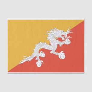 Papel De Seda Bandera patriótica de Bután