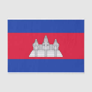 Papel De Seda Bandera Patriótica De Camboya