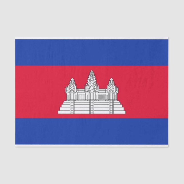 Papel De Seda Bandera Patriótica De Camboya (Anverso)