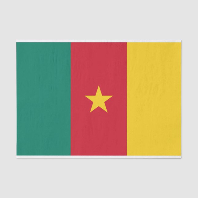 Papel De Seda Bandera patriótica de Camerún (Anverso)