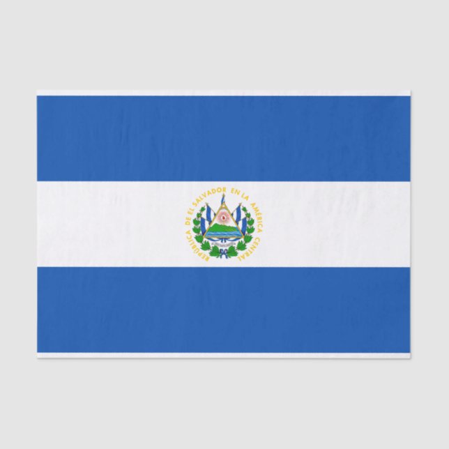 Papel De Seda Bandera Patriótica de El Salvador (Anverso)
