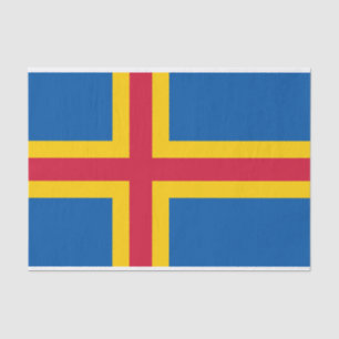 Papel De Seda Bandera patriótica de las Islas Åland