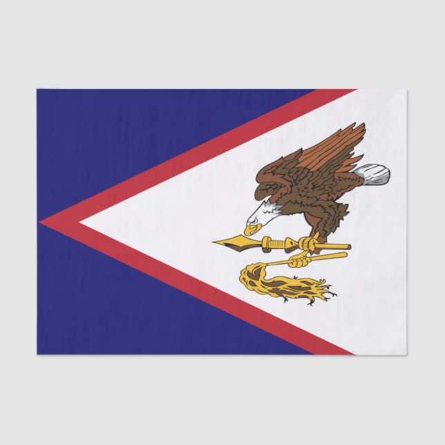 Papel De Seda Bandera Patriótica de Samoa Americana (Anverso)