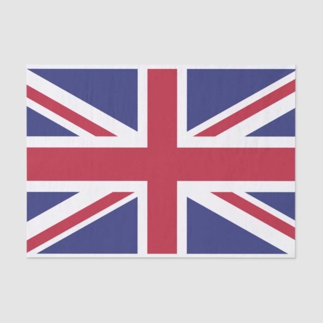 Papel De Seda Bandera Patriótica del Reino Unido (Anverso)