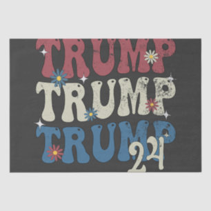Papel De Seda Bandera Patriótica Norteamericana Trump 2024 4 De