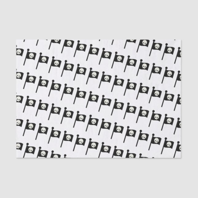 Papel De Seda Bandera Pirata (Anverso)