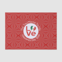 Bandera Roja de AMOR Mexicana Personalizada 