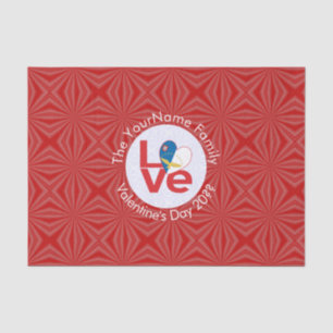 Papel De Seda Bandera Roja de Azores LOVE Personalizada 