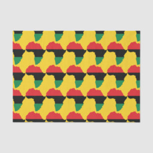 Papel De Seda Bandera roja, negra y verde de África