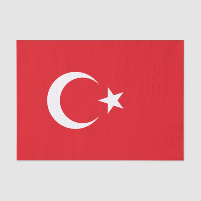 Papel De Seda Bandera turca (Turquía) (Anverso)