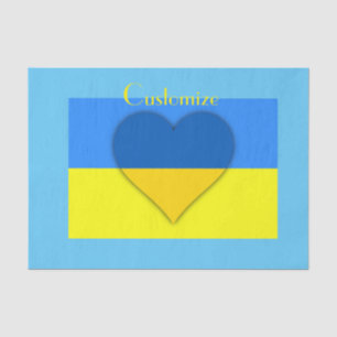 Papel De Seda Bandera ucraniana azul Thunder_Cove