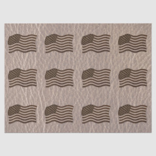 Papel De Seda Bandera USA de cuero suave