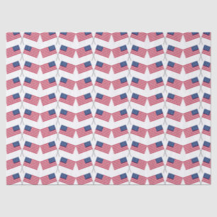 Papel De Seda Banderas Americanas Rojas Blancas y Azules 4 de Ju