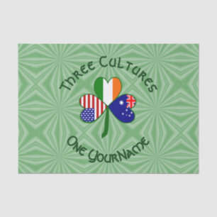 Papel De Seda Banderas australianas irlandesas estadounidenses T