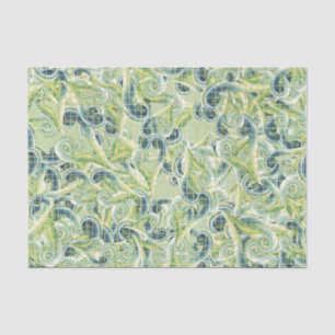 Papel De Seda Bañera verde y azul