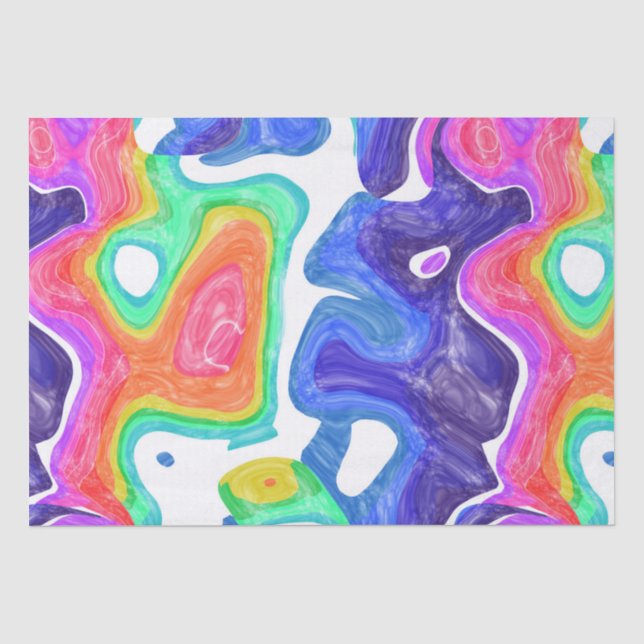 Papel De Seda Baño de natación arco iris (Anverso)