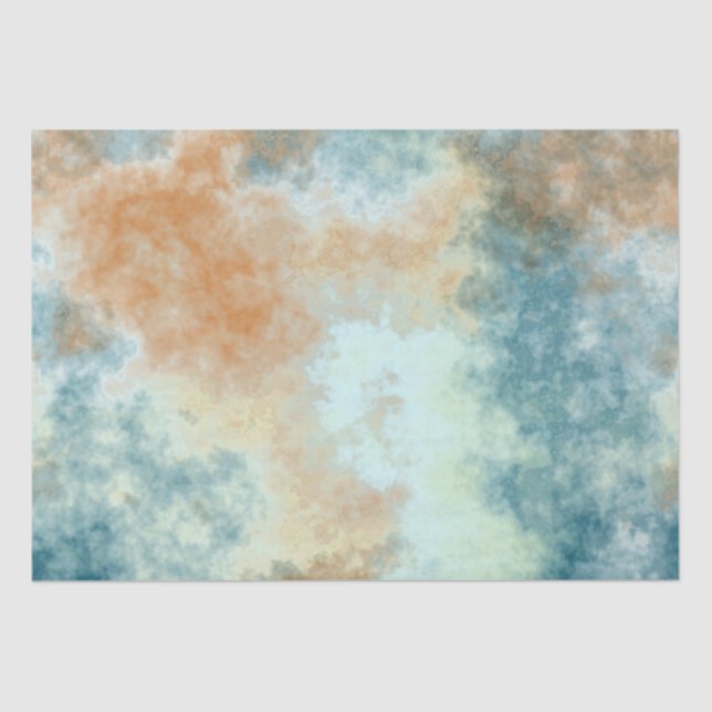 Papel De Seda Baño de oro y Verde azulado (Anverso)