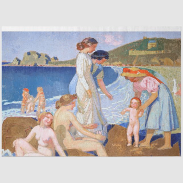 Papel De Seda Baño marino, Maurice Denis (Anverso)