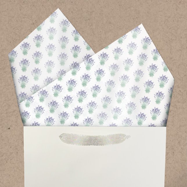 Papel De Seda Baño y cuerpo caseros | Patrón de lavanda acuarela (Subido por el creador)