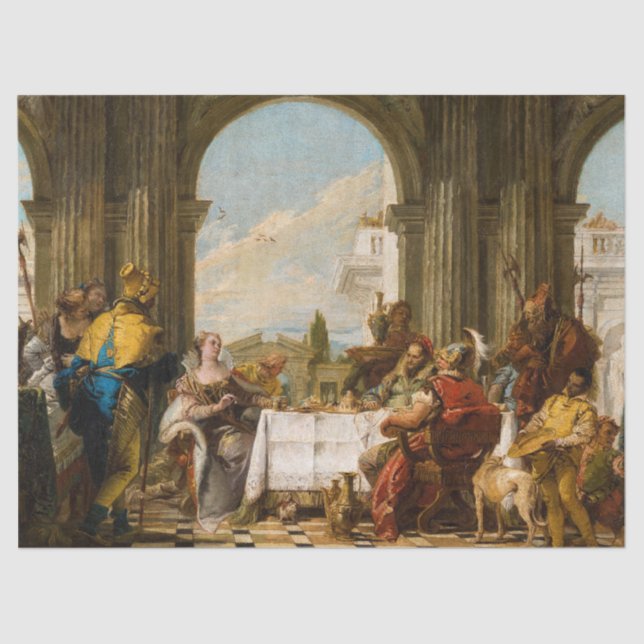 Papel De Seda Banquete de Cleopatra de Giovanni Battista Tiepolo (Anverso)