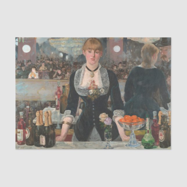 Papel De Seda Bar en el Folies-Bergère Edouard Manet (Anverso)