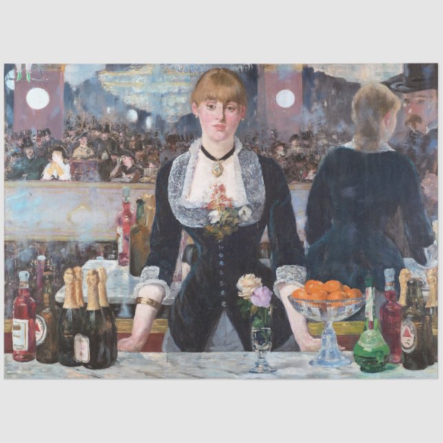 Papel De Seda Bar en el Folies-Bergere, Manet (Anverso)