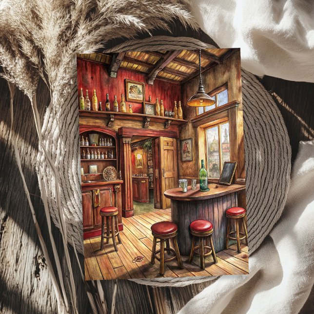 Papel De Seda Bar occidental de vaquero salvaje en pradera (Western cowboy wild west bar in prairie tissue paper)