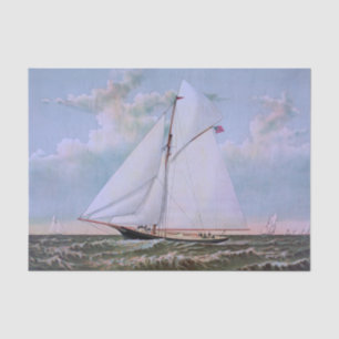 Papel De Seda Barco de vela antiguo